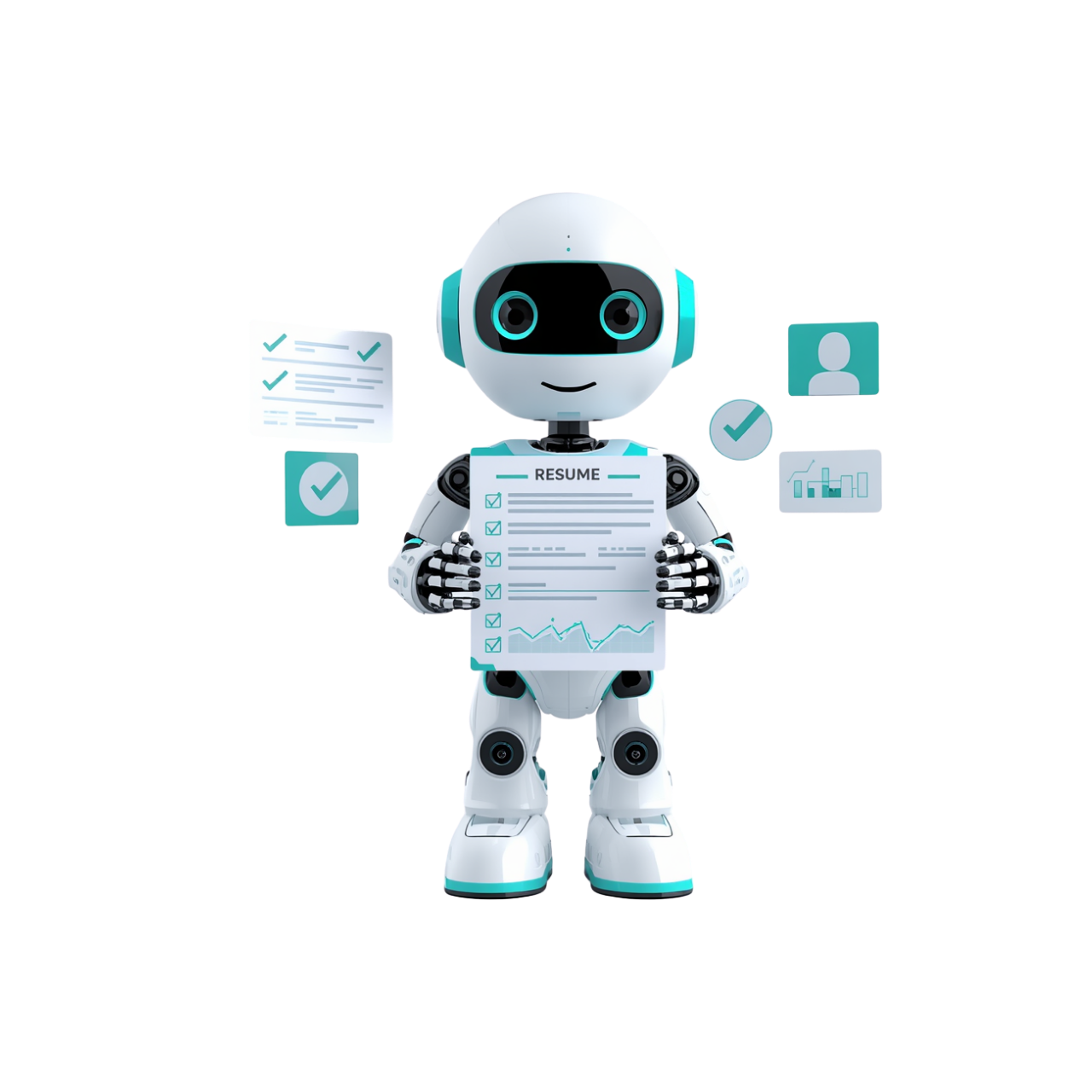 AI robot scanning resume